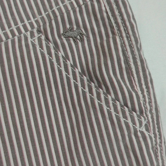 Abercrombie & Fitch Cuffed Bermuda Shorts, Color Cream/Brown/Pink, Size 4 - Picture 5 of 14